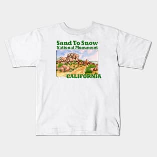 Sand To Snow National Monument, California Kids T-Shirt